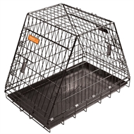 Hundetransportbur Pyramide Skrå for og bagside Premium